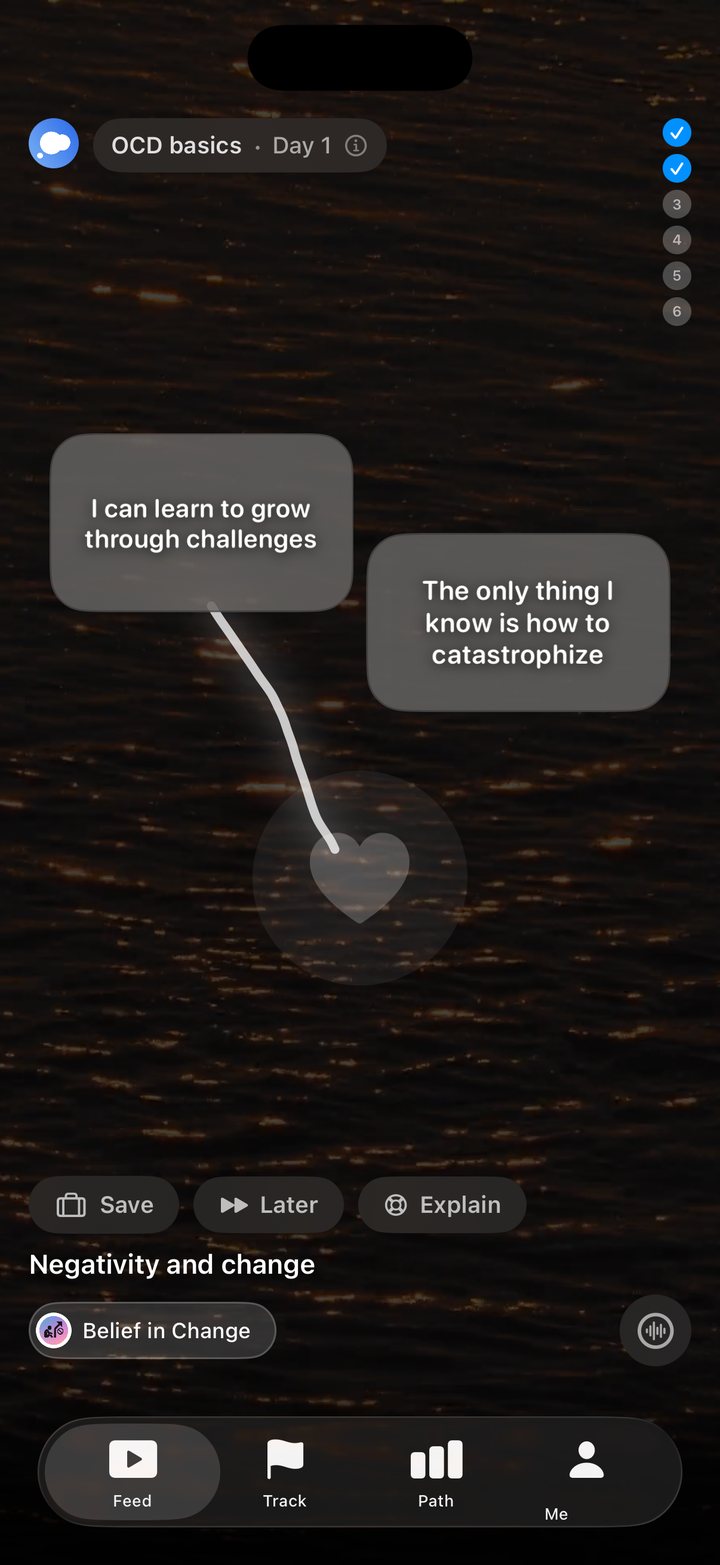 ocd.app exercise: choose the helpful thought