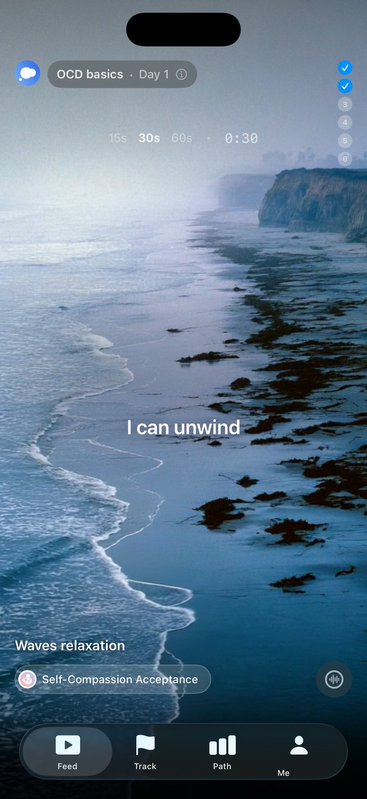 ocd.app: waves relaxation